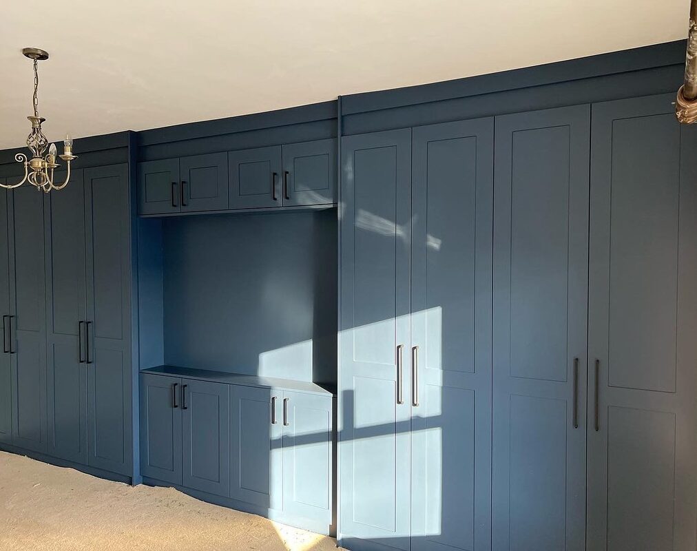 Fitted Wardrobe furniture in blue